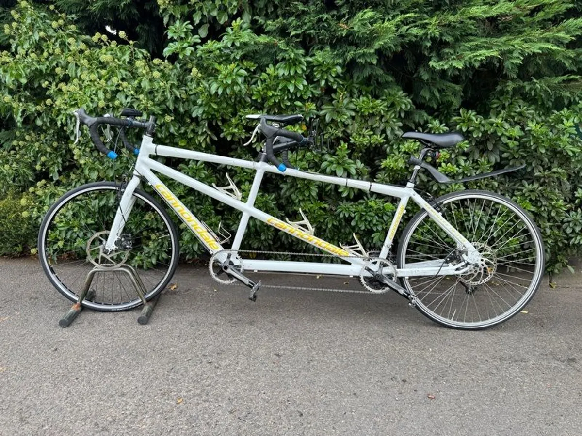 Cannondale USA Aluminium White Tandem Road Bike - Image 2