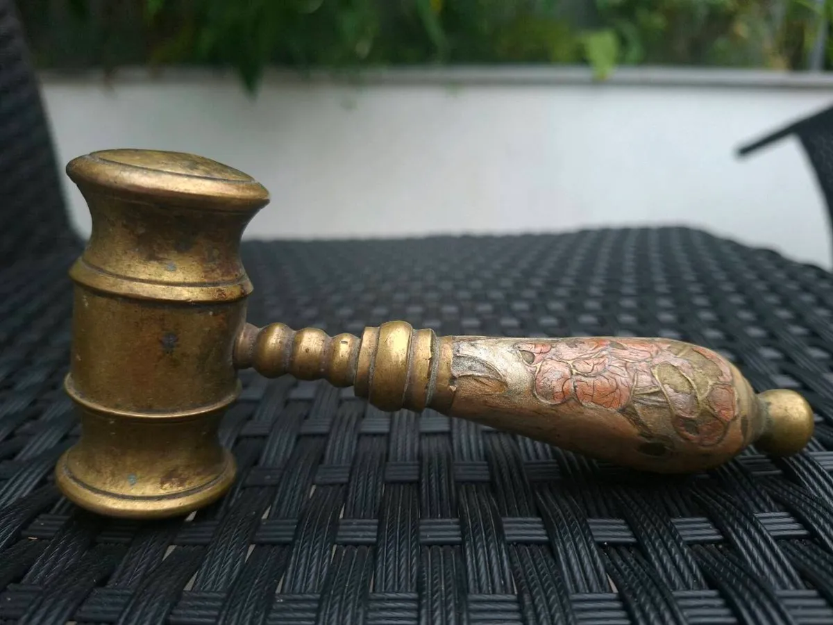 Vintage Solid Brass Judge's/Auctioneer's Gavel - Image 1