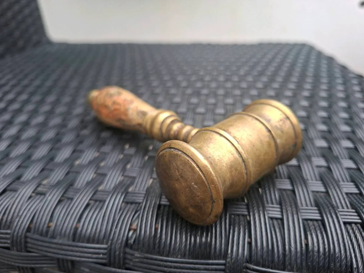 Vintage Solid Brass Judge's/Auctioneer's Gavel - Image 3