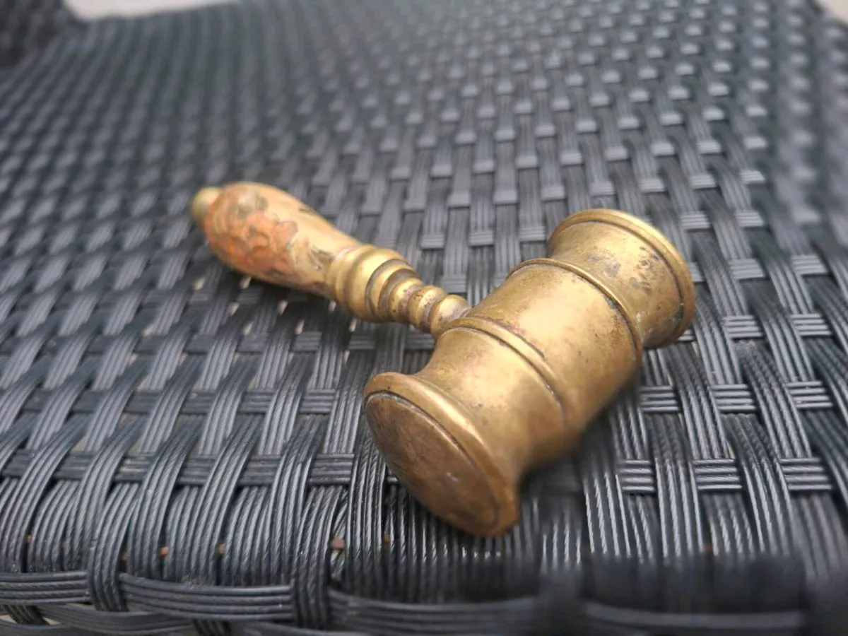 Vintage Solid Brass Judge's/Auctioneer's Gavel - Image 4