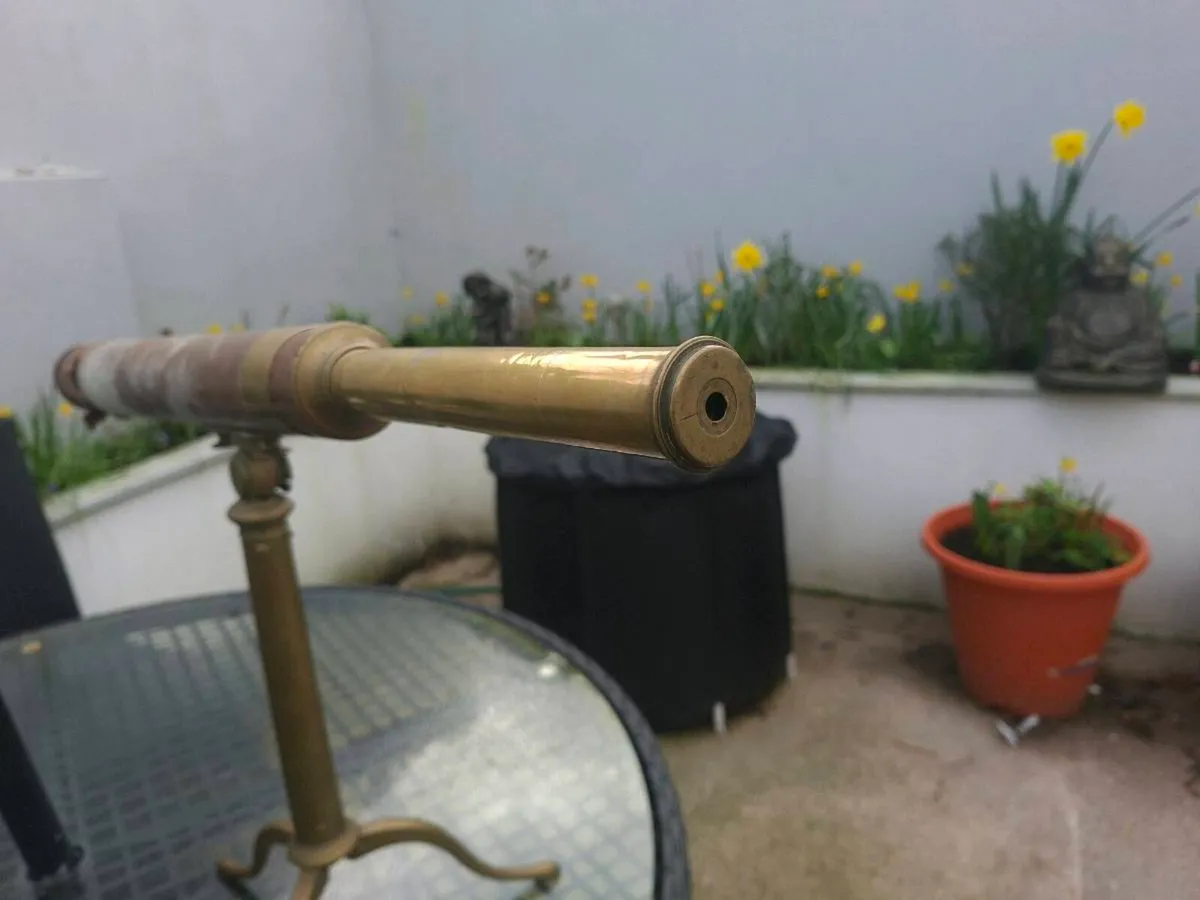 Beautiful Antique Brass Telescope with stand - Image 4