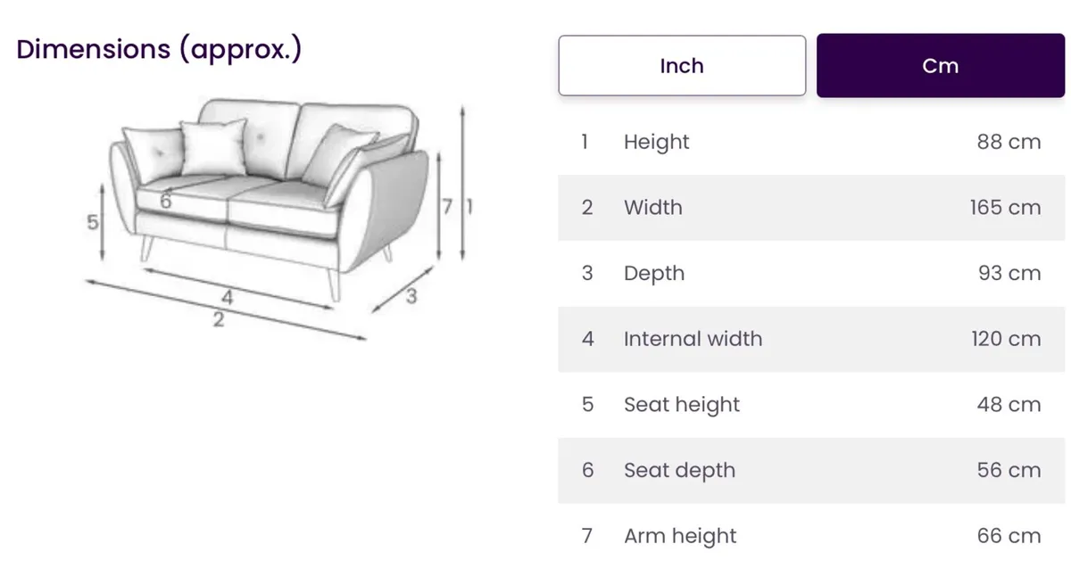 DFS - French Connection Couch + Snuggler - Image 3