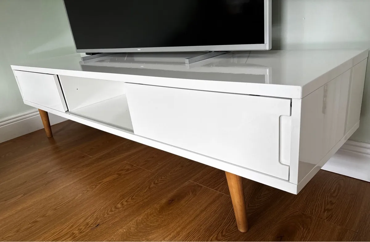 White TV Unit 180cm - Image 4