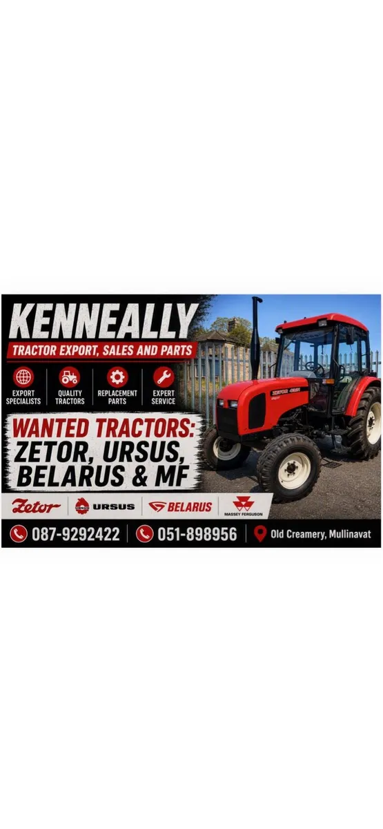 ZETOR & BELARUS TRACTORS REQUIRED - Image 1