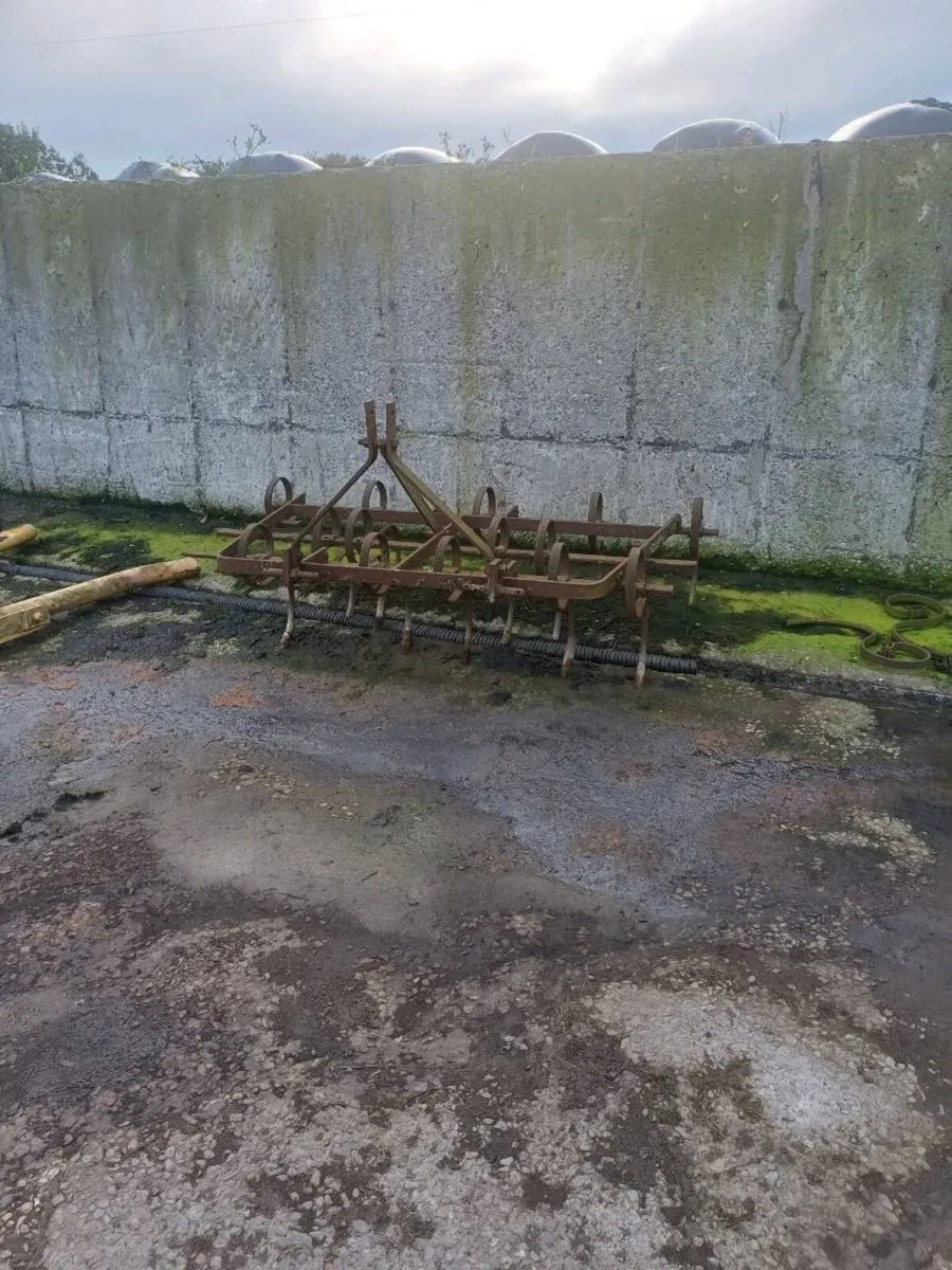 Harrow and vintage mowers and hay turner - Image 3