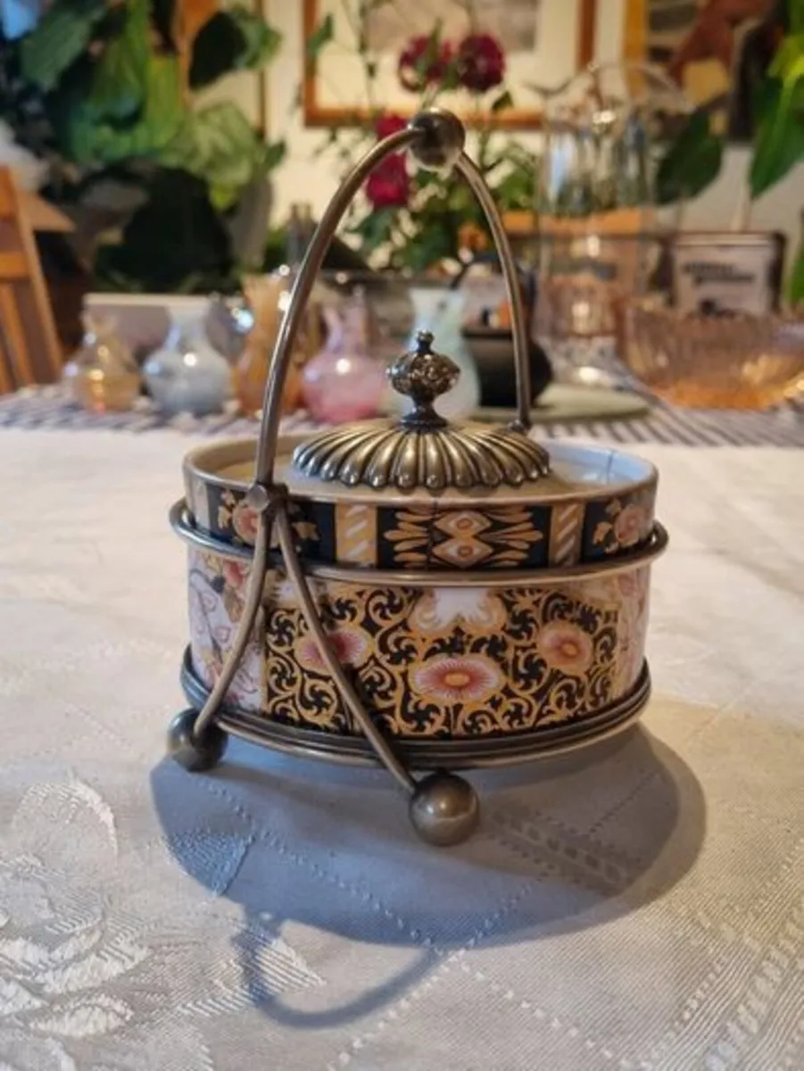Antique Imari Pattern Brownfield Derby Porcelain - Image 1
