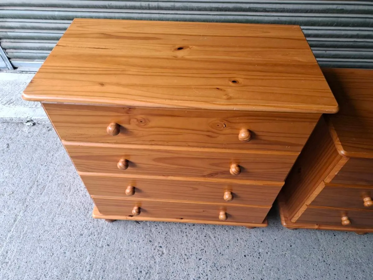Pine Chest of Drawers + 2 Lockers (DELIVERY) - Image 3