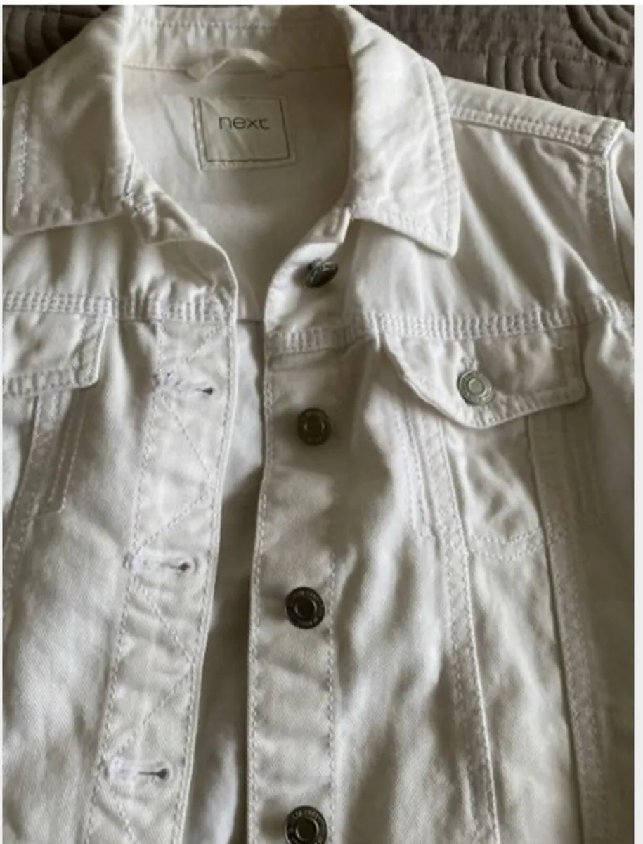 Next - White Denim Jacket - Age 13years - Image 4