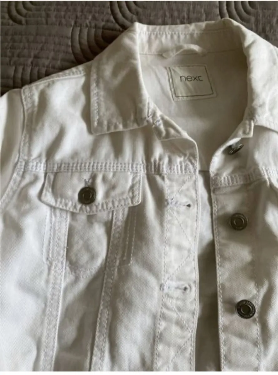 Next - White Denim Jacket - Age 13years - Image 3