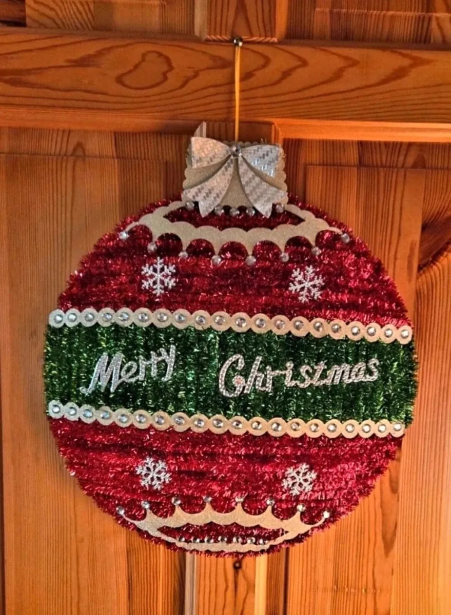 5 tinsel door decorations - Image 2