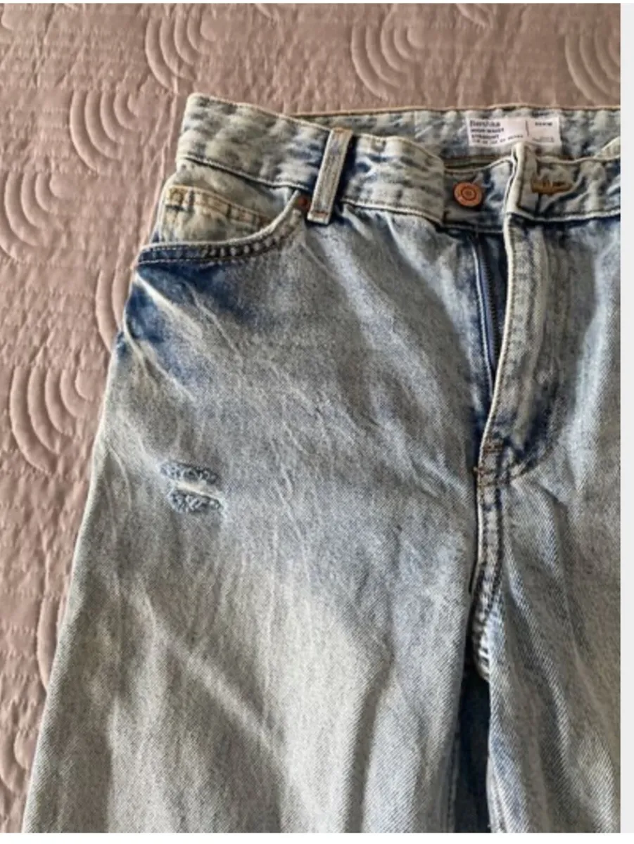 Bershka Jeans High Waist Straight Size 6 UK - Image 2