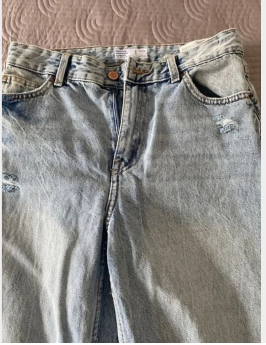 Bershka Jeans High Waist Straight Size 6 UK - Image 3