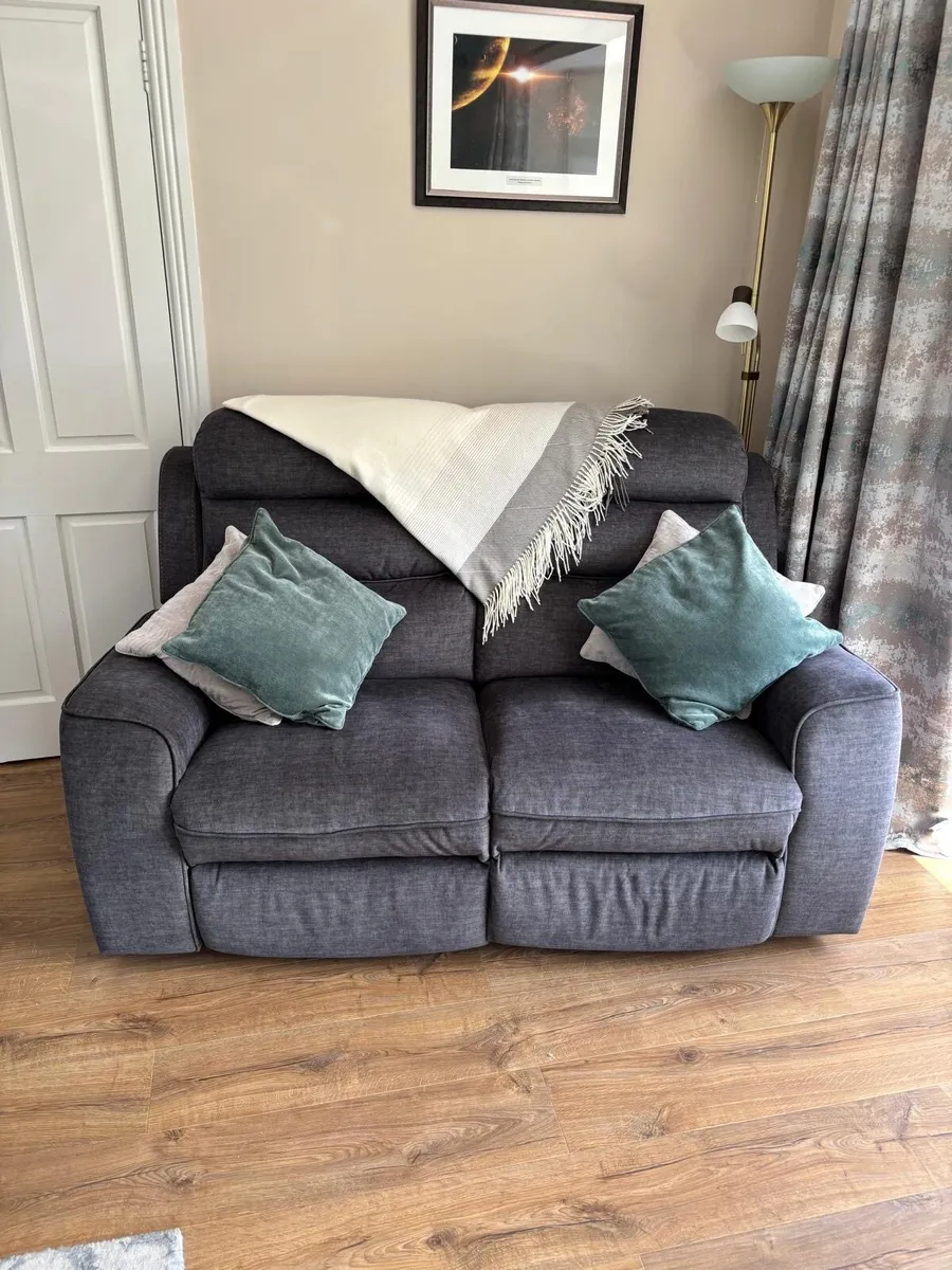 Corner sofa and 2 seat recliner for sale - Image 2