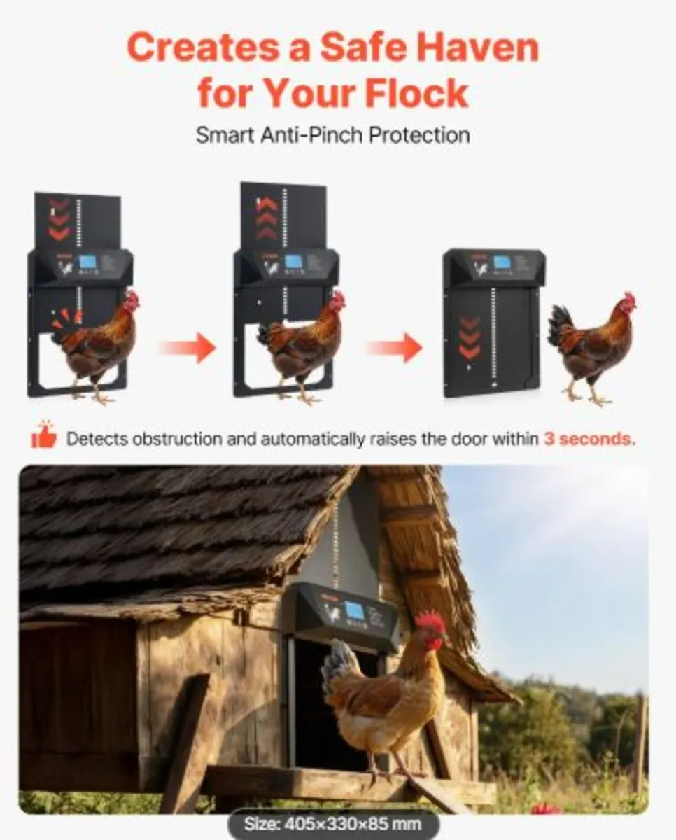 Automatic Chicken Coop Door, DC & Battery Powered - Image 2