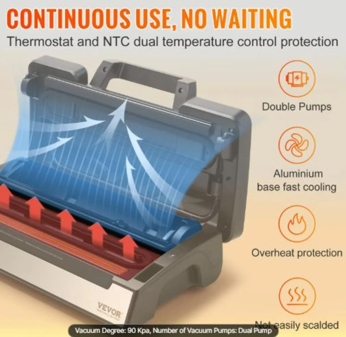 Vacuum Sealer Machine Food Preservation Storage - Image 2