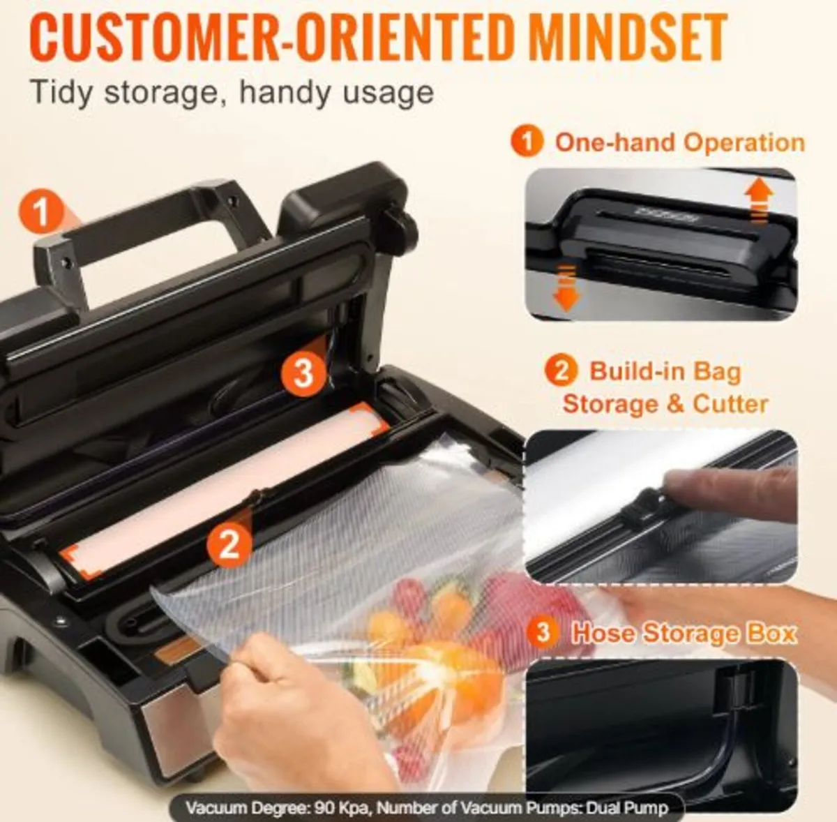 Vacuum Sealer Machine Food Preservation Storage - Image 3