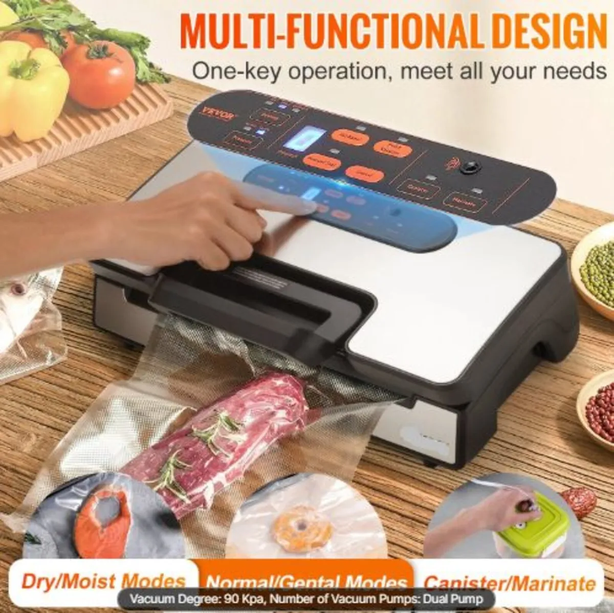 Vacuum Sealer Machine Food Preservation Storage - Image 4