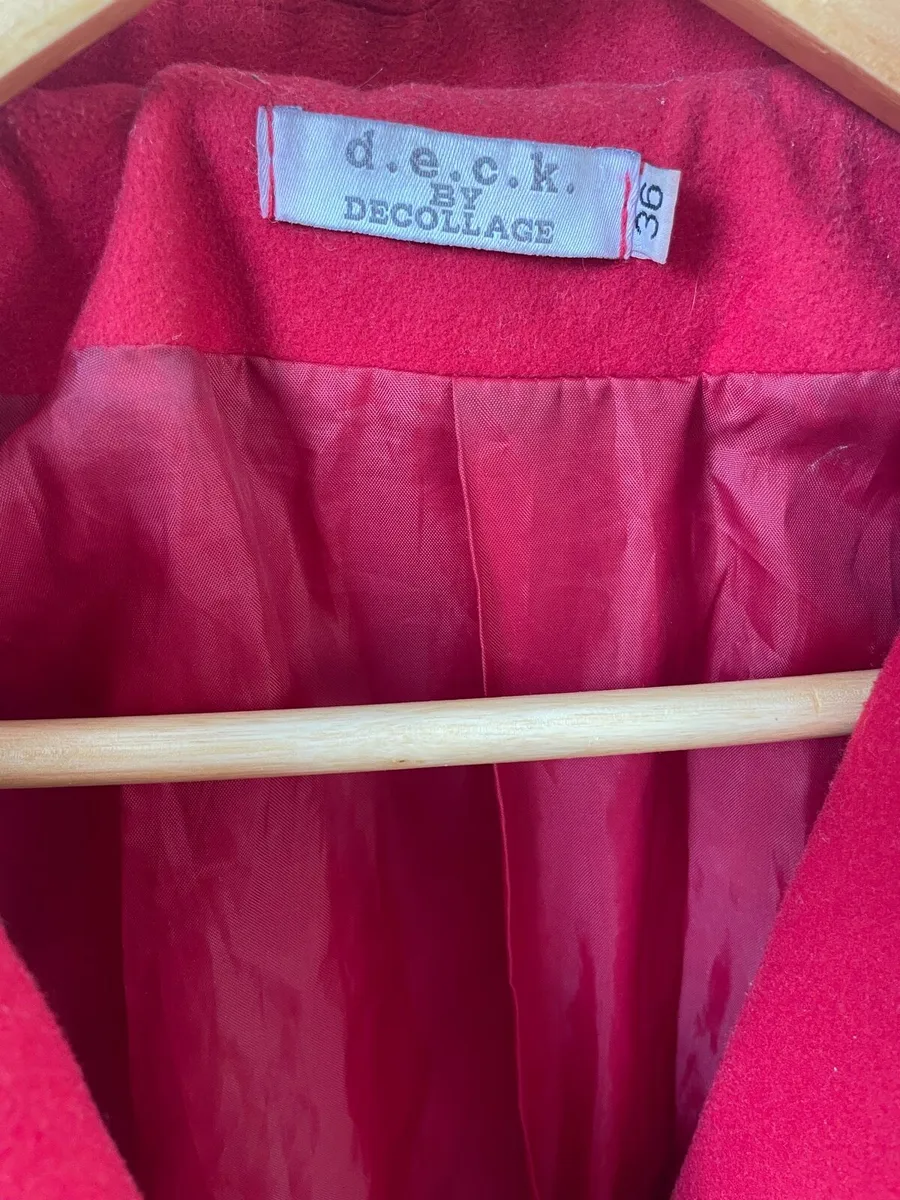 Red Single Breasted Coat - Image 4