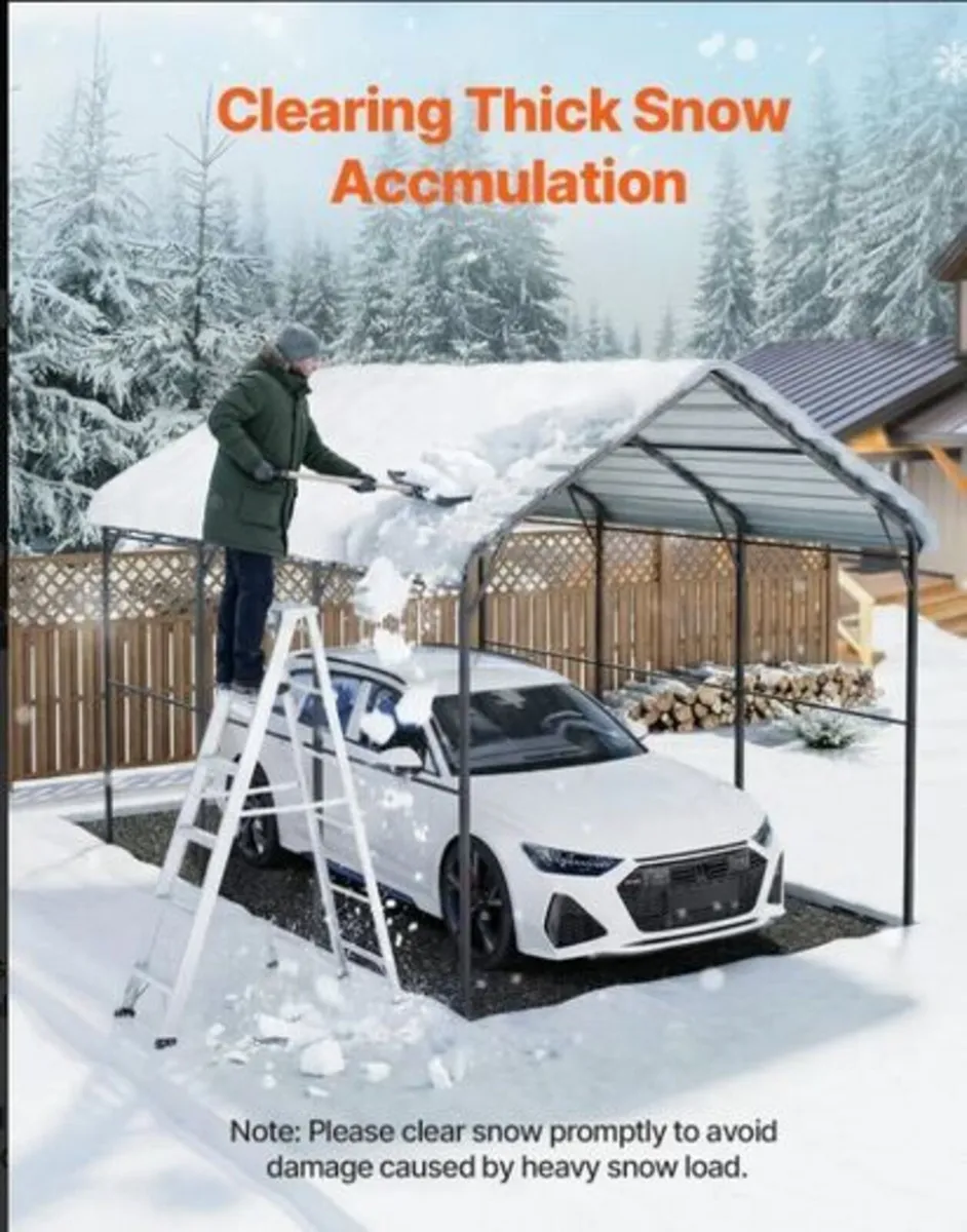 Heavy Duty Metal Carport 10ft x 15ft | All Weather - Image 2