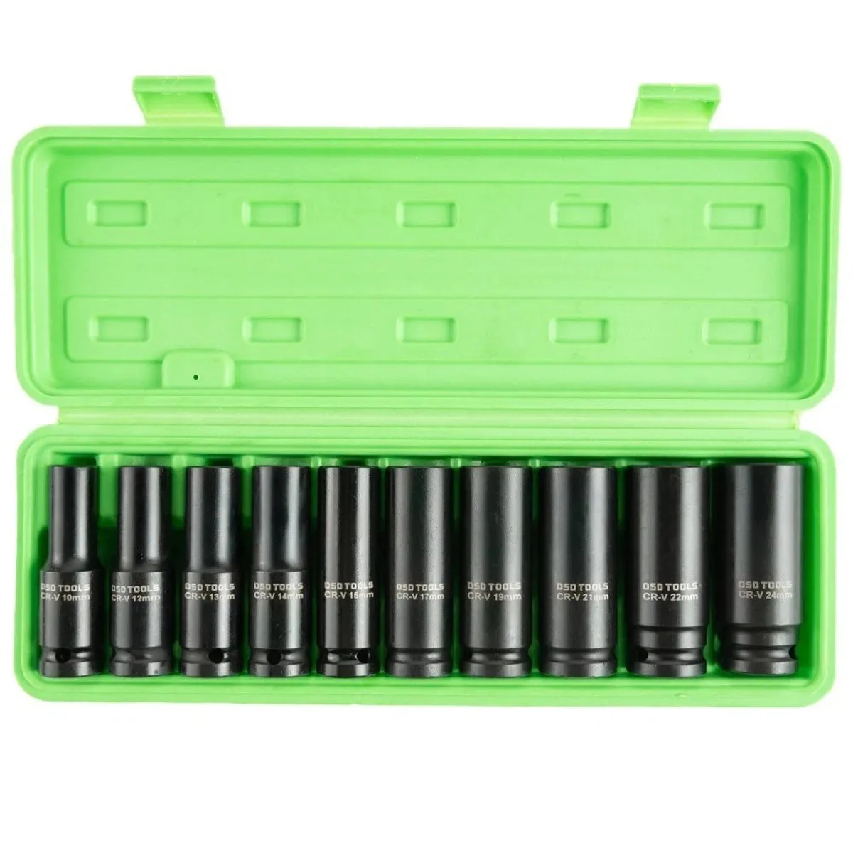 10-PIECE 1/2" DRIVE DEEP IMPACT SOCKET SET - Image 1