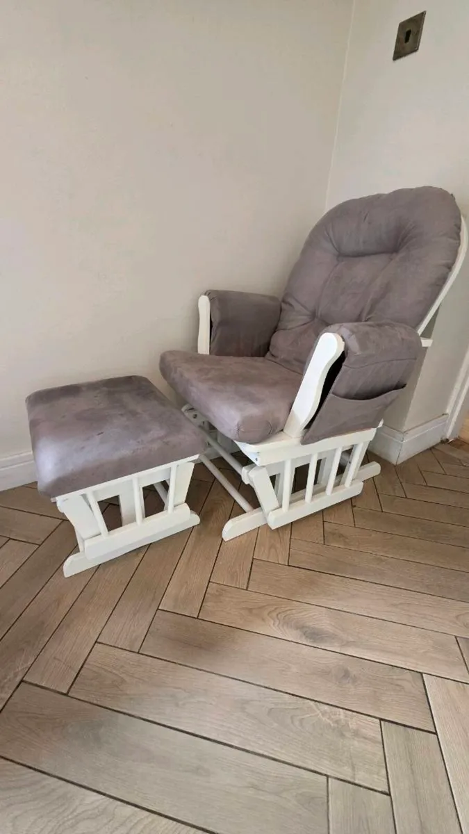 Nursing Rocking Chair & Footstool - Image 1