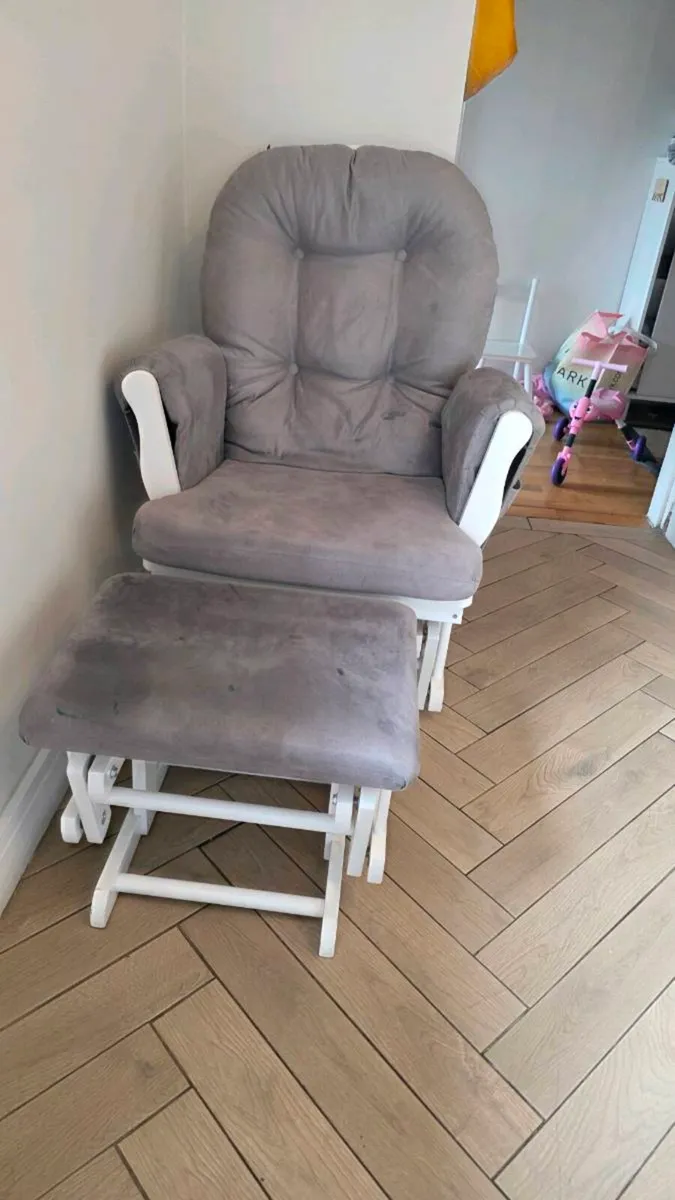 Nursing Rocking Chair & Footstool - Image 2