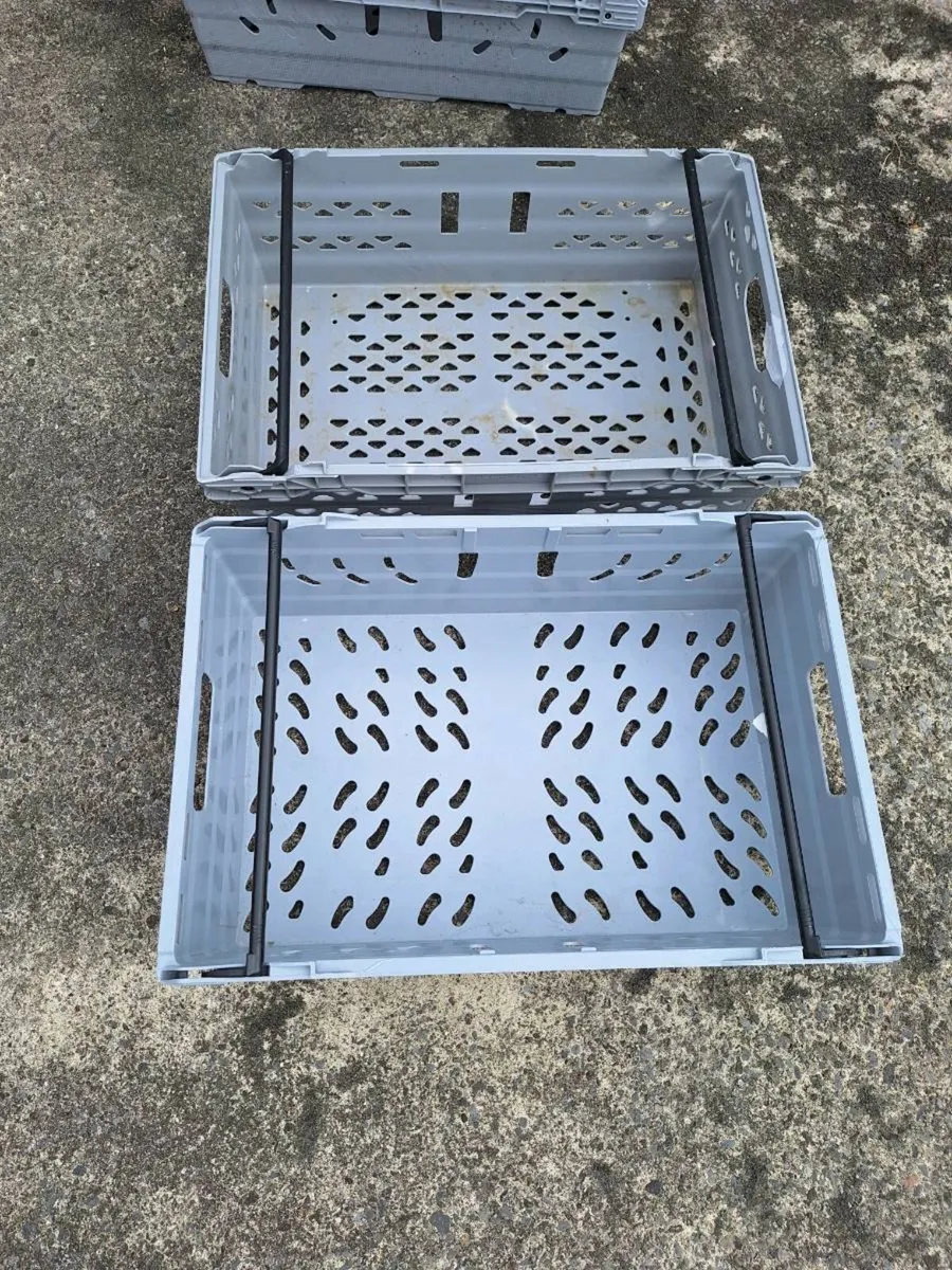 Grey heavy duty stacking crates €2 each - Image 2