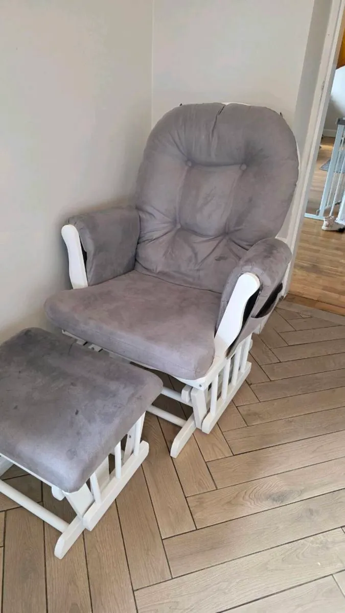 Nursing Rocking Chair & Footstool - Image 3
