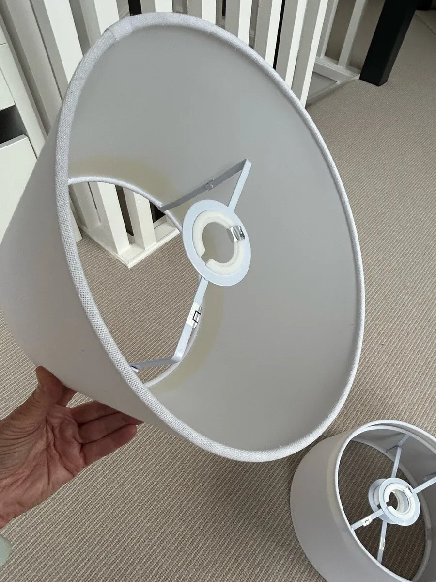 New white lampshades x 3 - Image 2