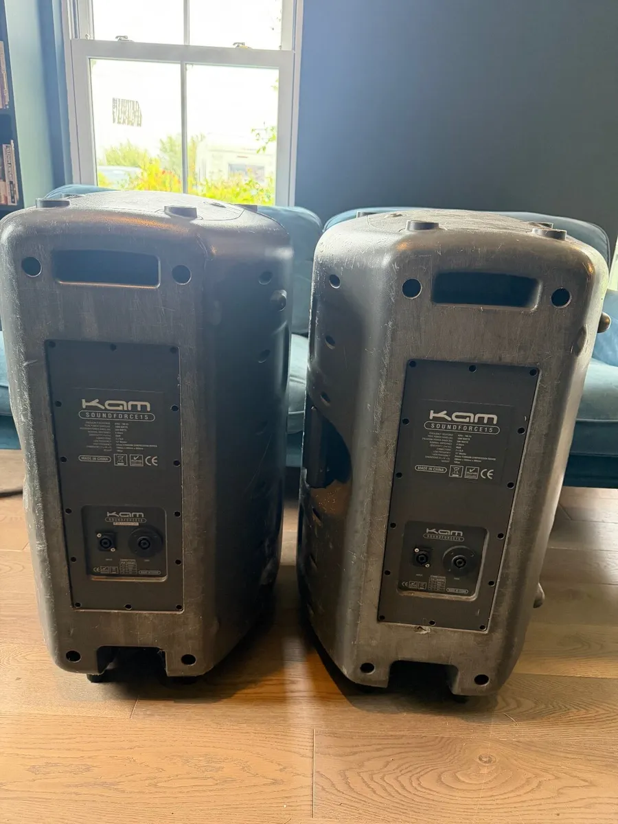 Pair of KAM SoundForce 15" Passive PA Speakers - Image 2