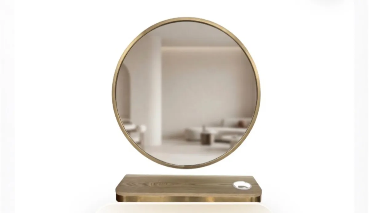 Salon chair and mirror - Image 1