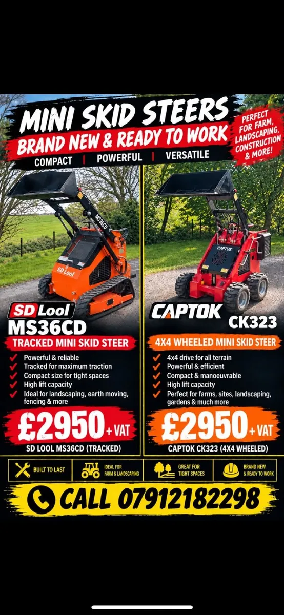 NEW MINI SKID STEER LOADERS 🦾 - Image 1