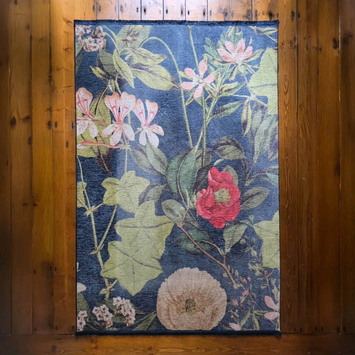 Clarke & Clarke Passiflora Midnight Rug 160x230cm - Image 1