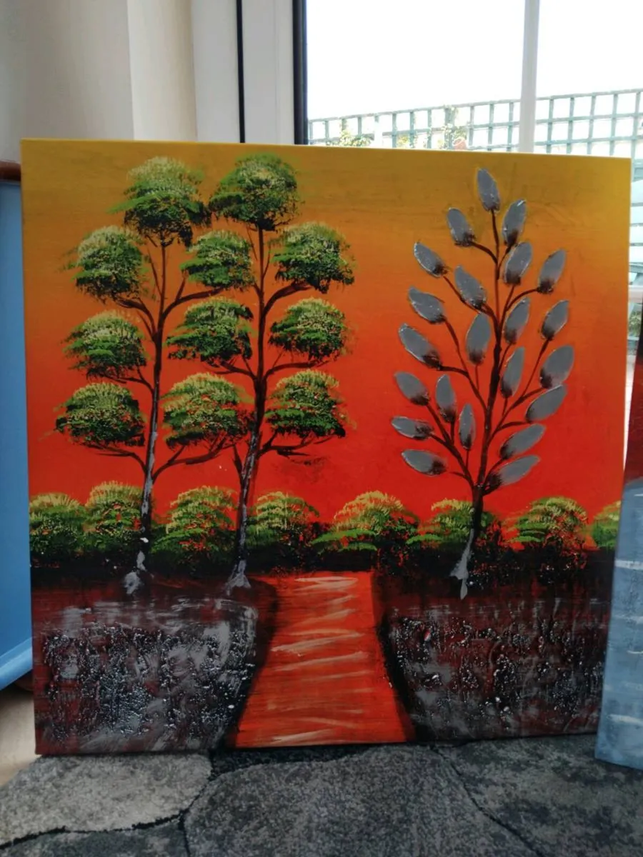 4 matching canvas block pictures - Image 2