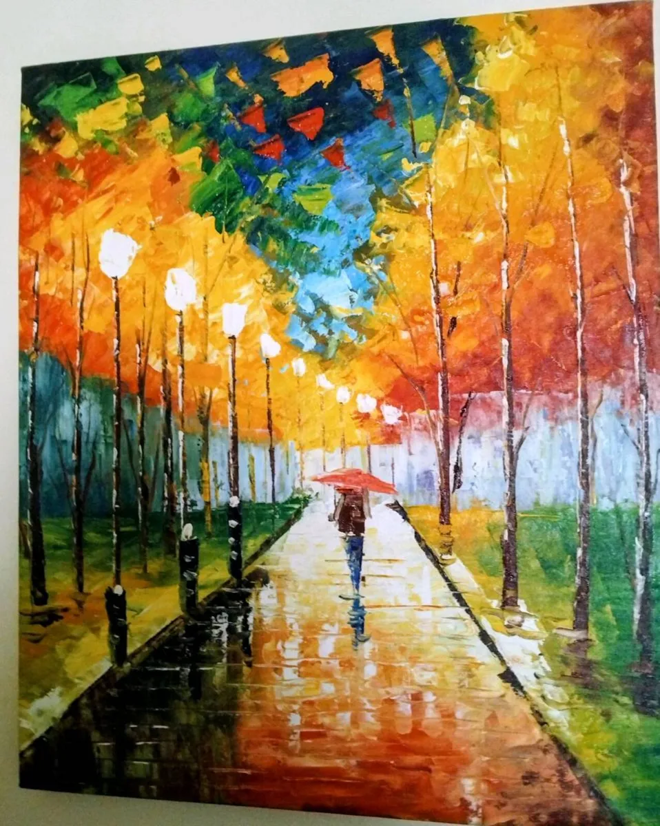 4 matching canvas block pictures - Image 1