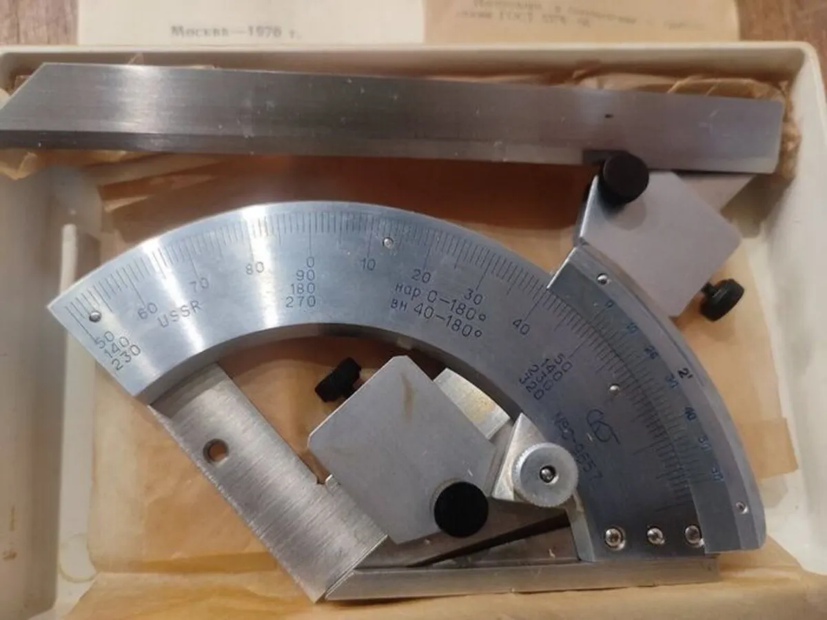USSR Vernier Bevel Protractor UN-127 - Image 1