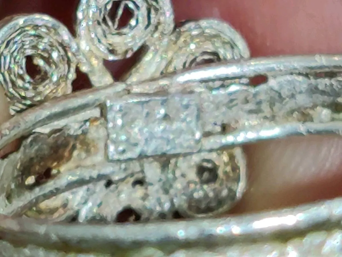 MATCHING DAISIES, 925 Silver RARE Ring & Earrings - Image 4