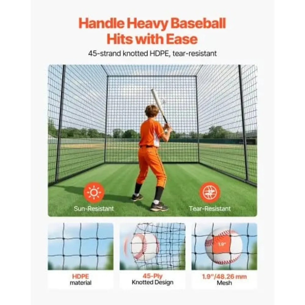 Baseball Batting Cage, 10668 x 3200 x 3100mm Frees - Image 4