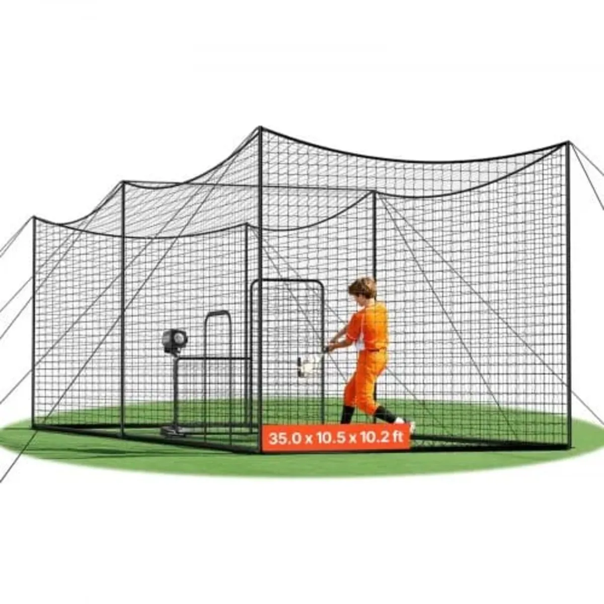 Baseball Batting Cage, 10668 x 3200 x 3100mm Frees - Image 1