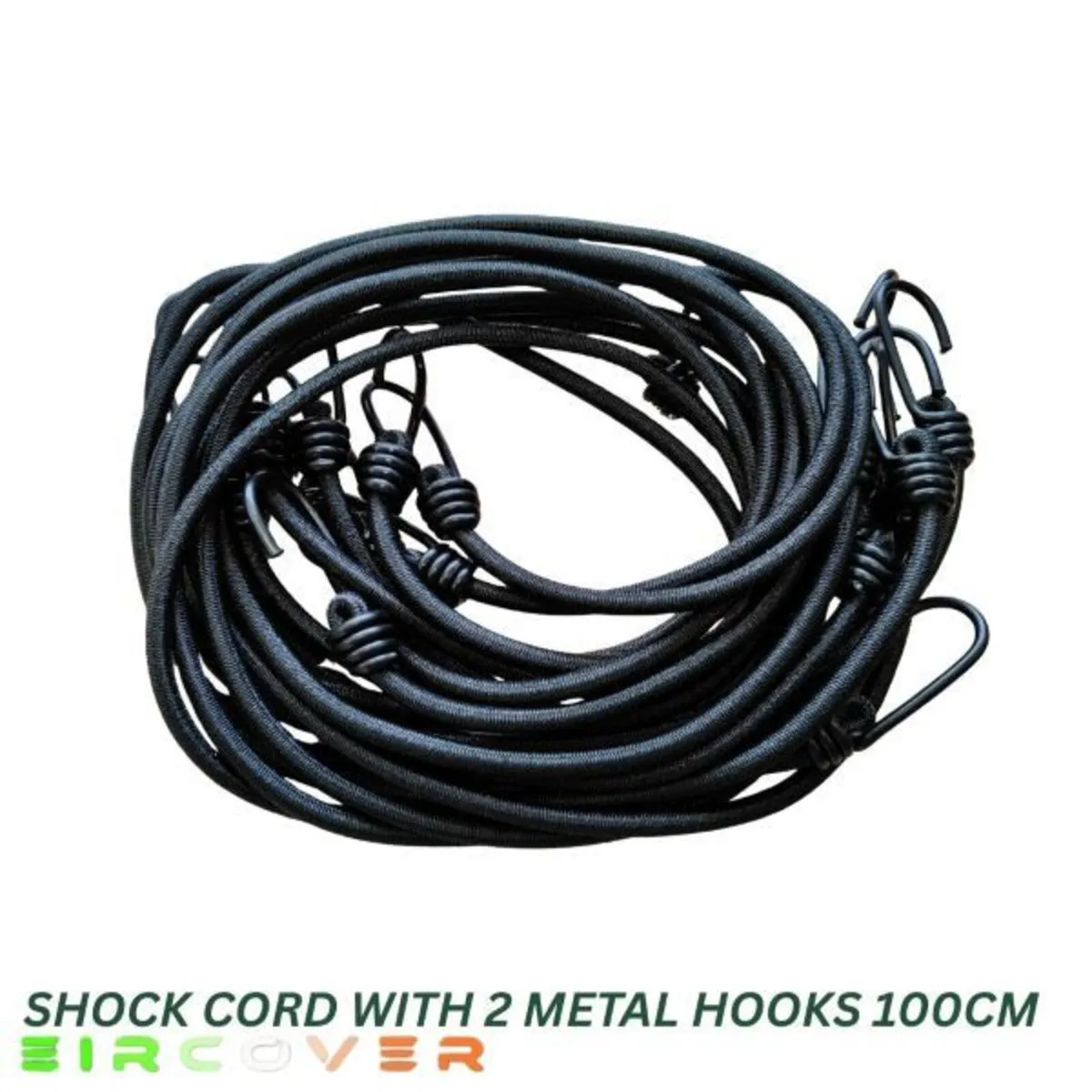 Shock Cord with 2 metal hooks 100cm- 10 Pack - Image 1