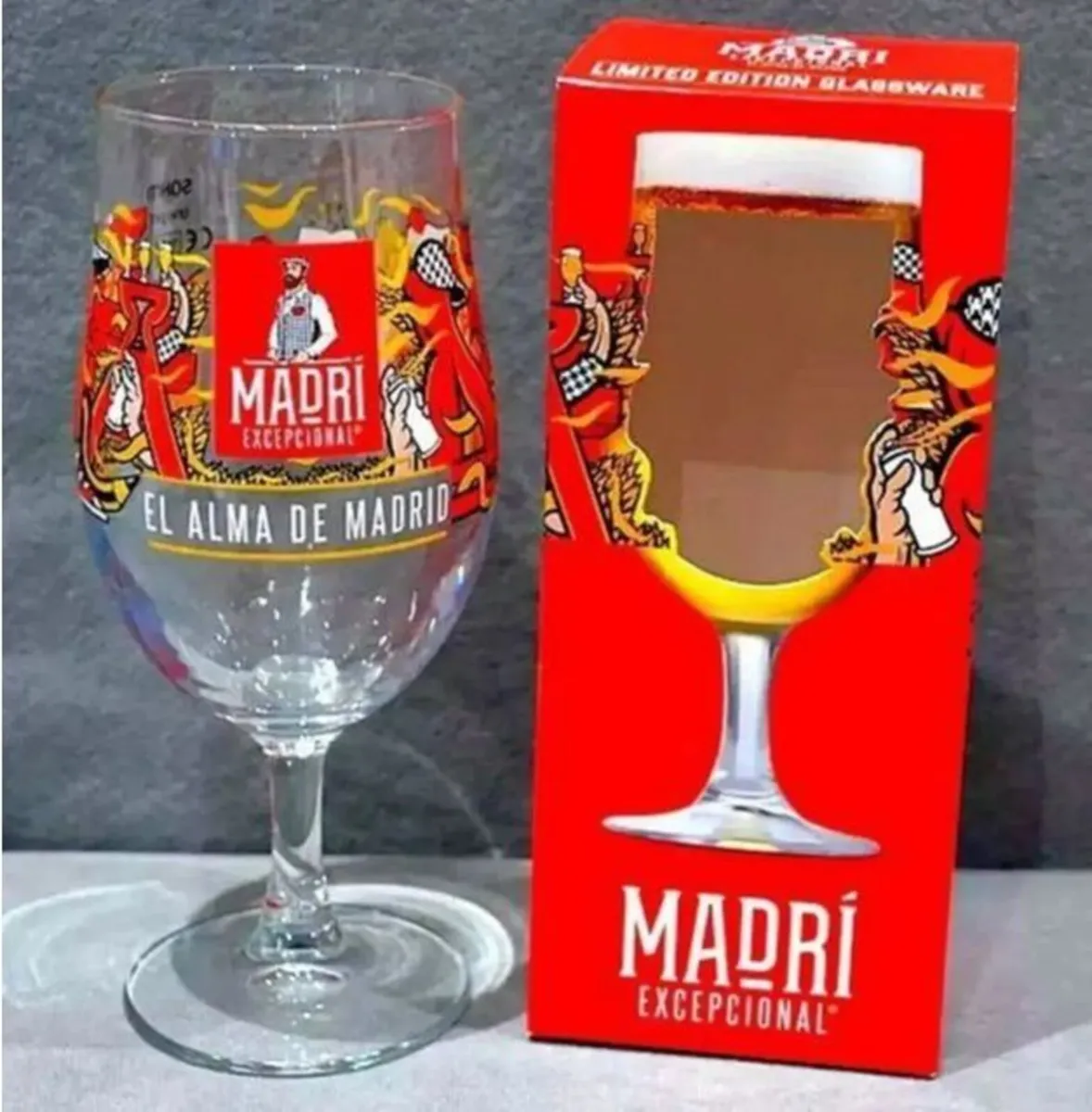 Limited Edition Madrí Excepcional Pint Glass BNIB - Image 1