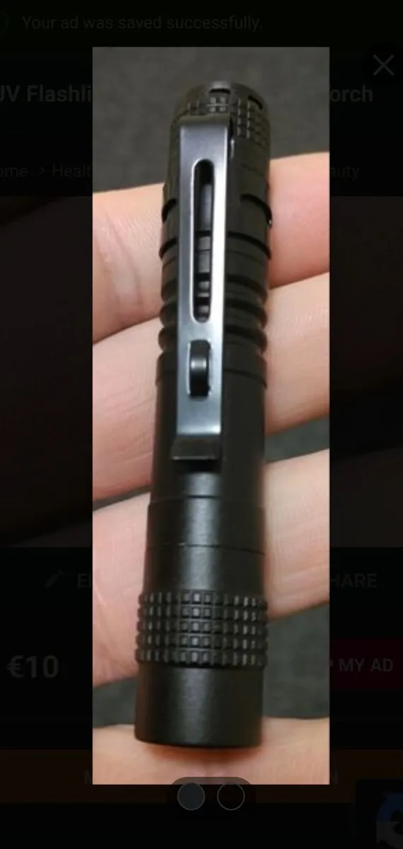 UV Flashlight 365nm Ultraviolet Torch - Image 1
