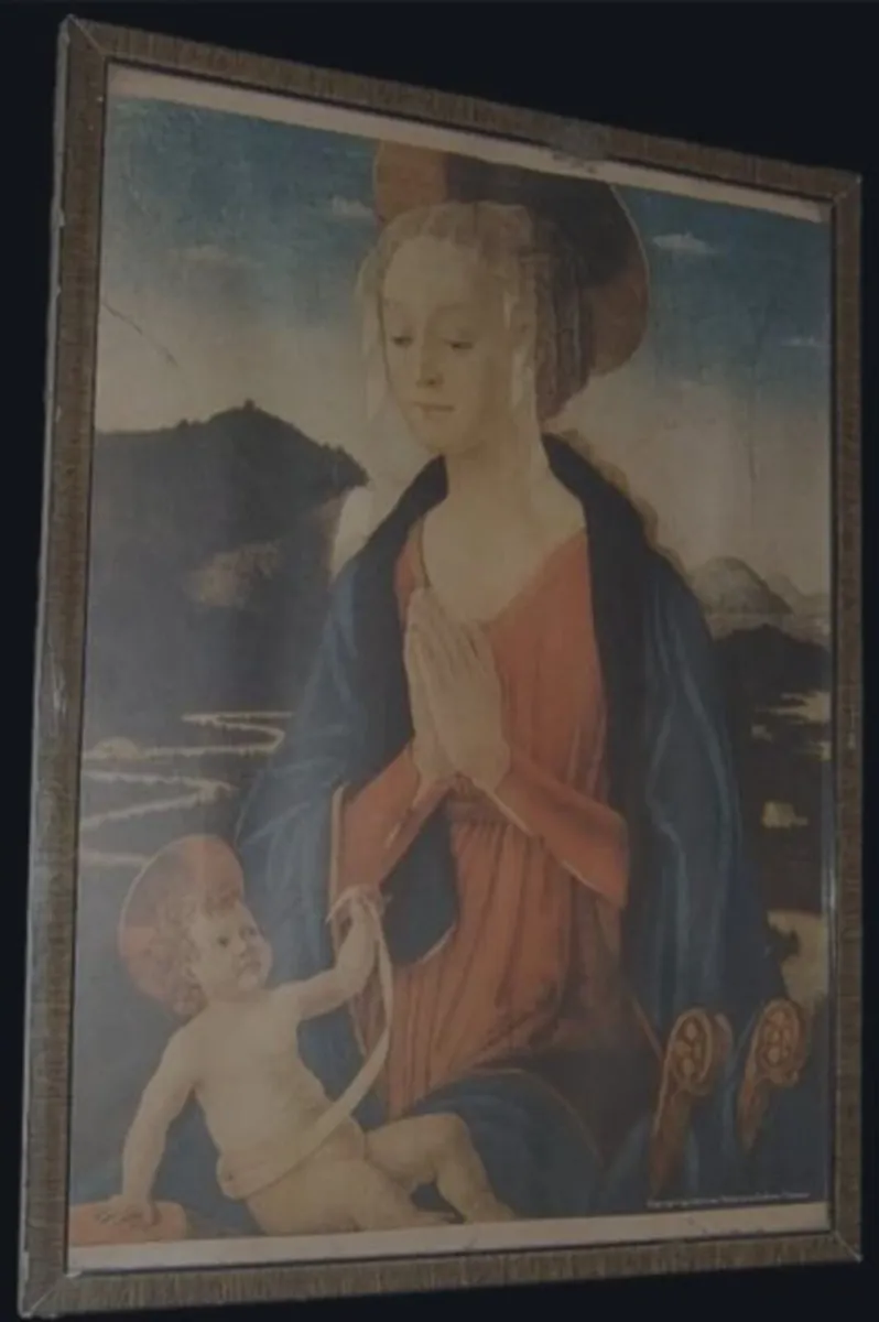 Vintage Framed Alinari Italian Art Print - Madonna - Image 3