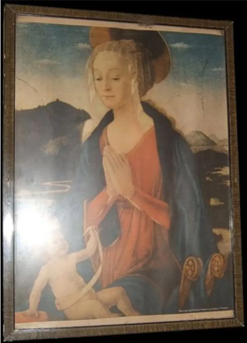 Vintage Framed Alinari Italian Art Print - Madonna - Image 4