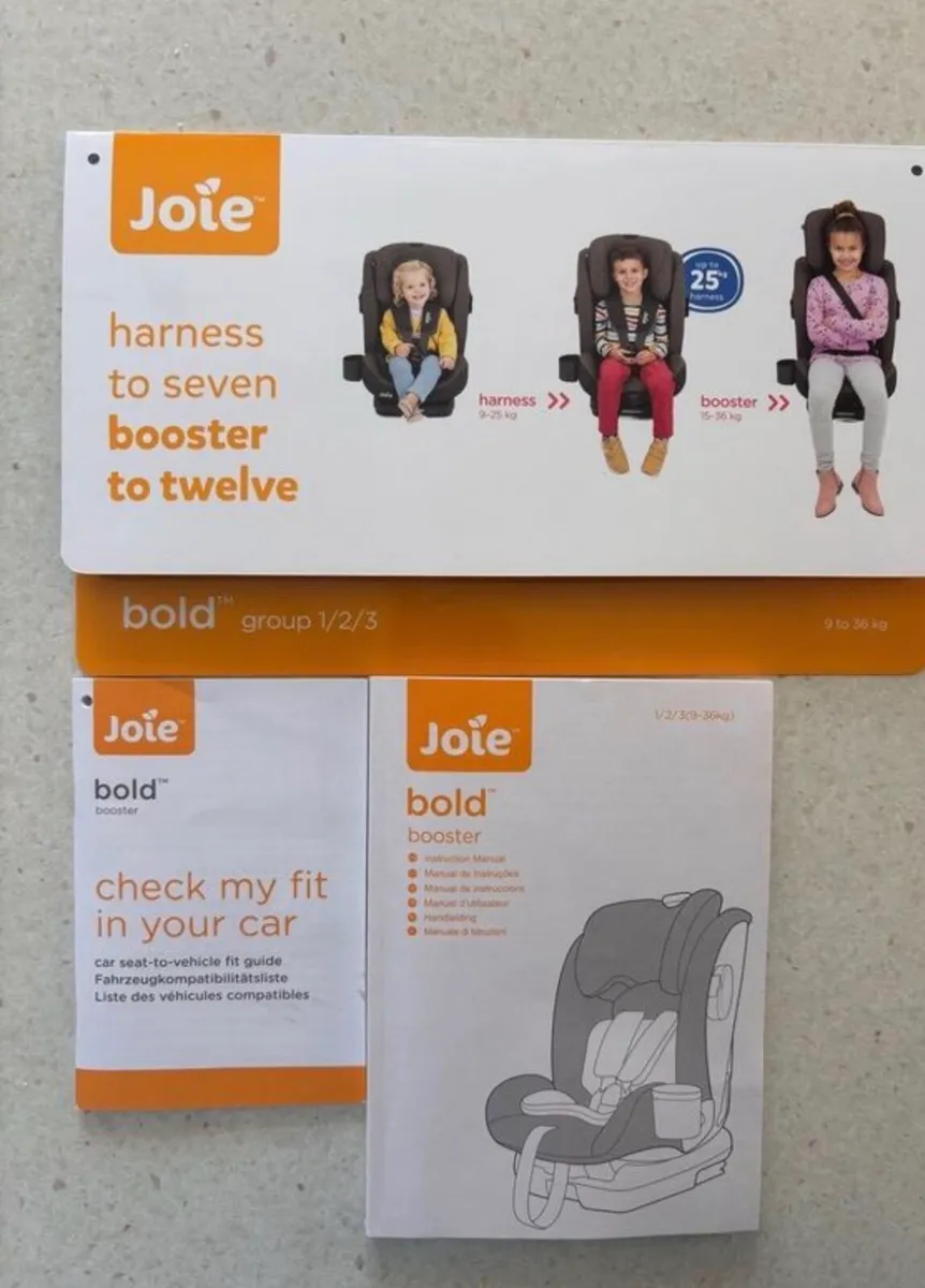 Joie 123 car seat age 15 months up to 12 yrs - Image 1