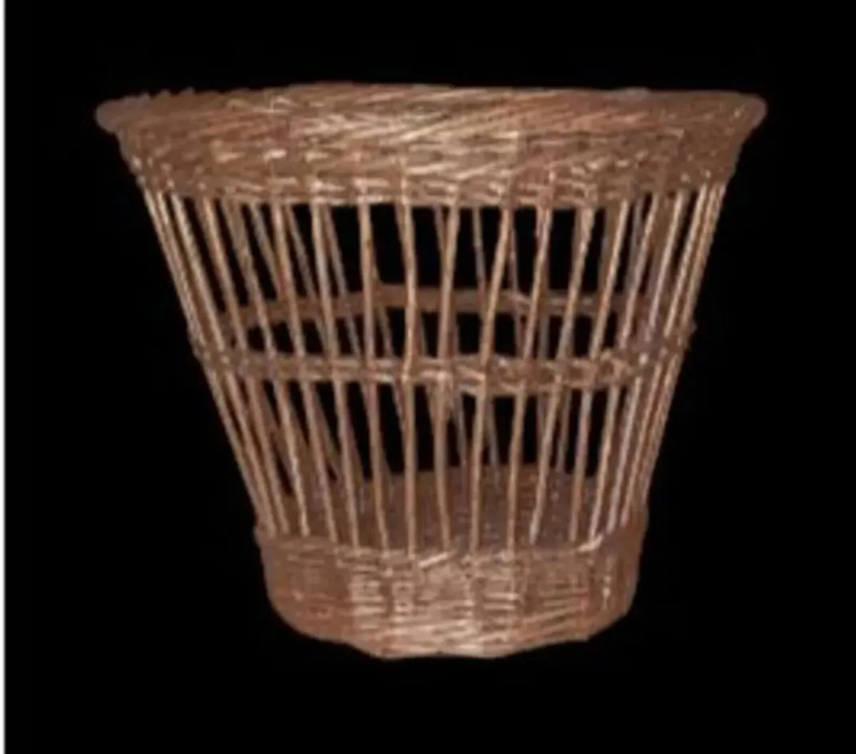 Vintage Harrods Wicker Waste Basket – Pristine - Image 1