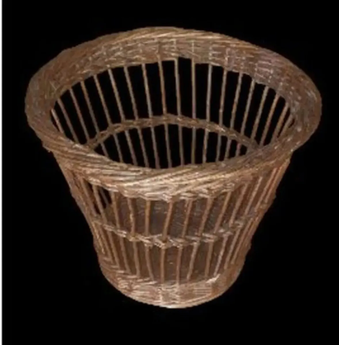 Vintage Harrods Wicker Waste Basket – Pristine - Image 3