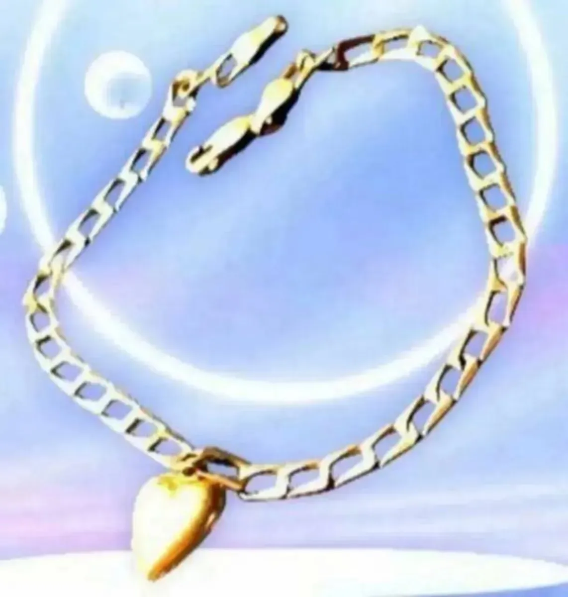 Vintage 9ct & 14ct Heart Charm Bracelet - Image 2