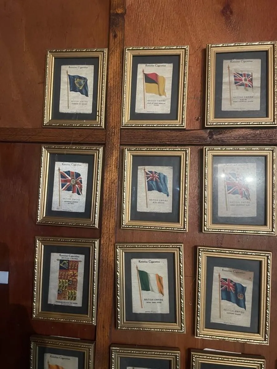 Individually Framed Vintage British Flags Cigarette Cards - Image 3