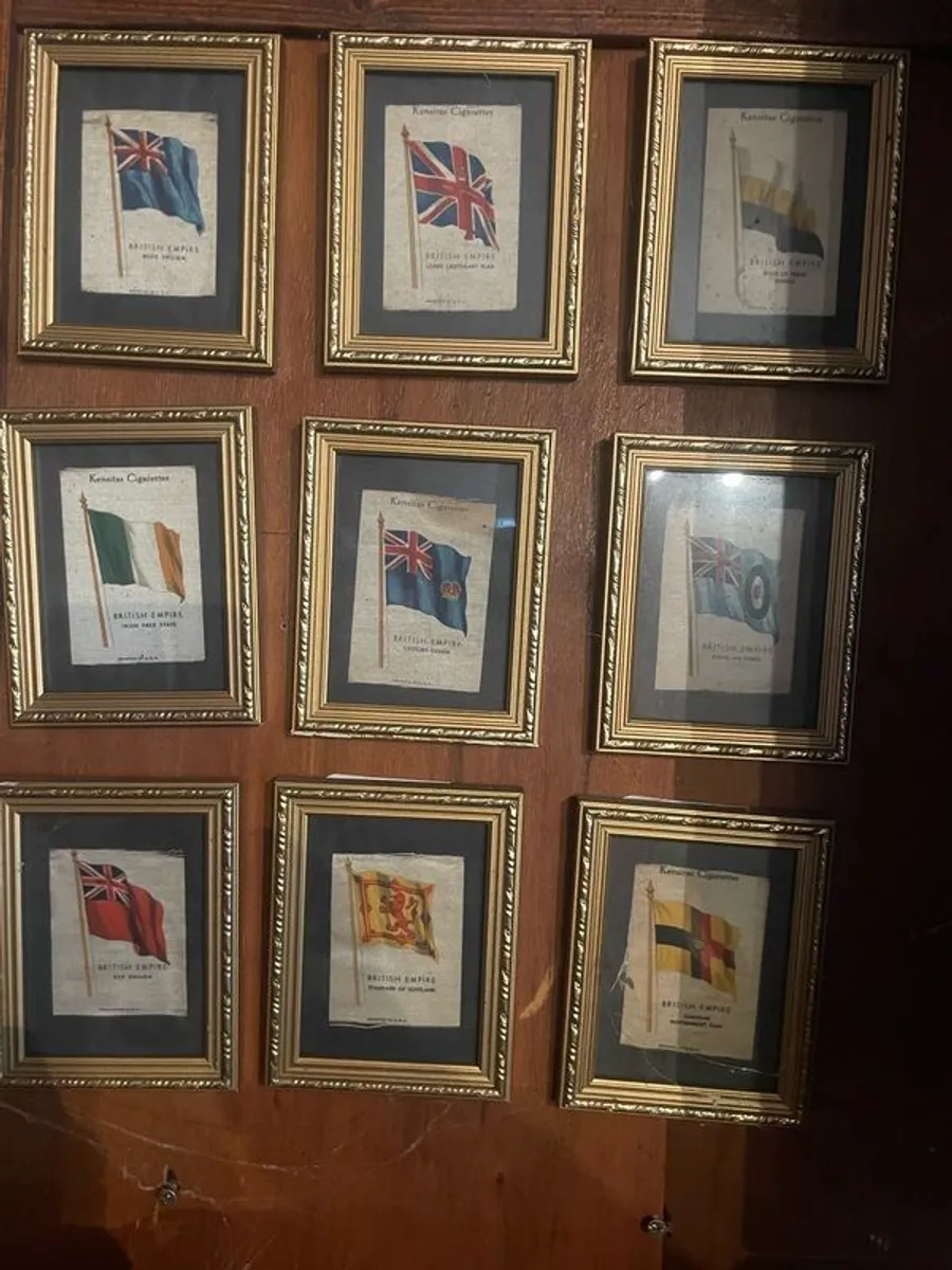 Individually Framed Vintage British Flags Cigarette Cards - Image 4